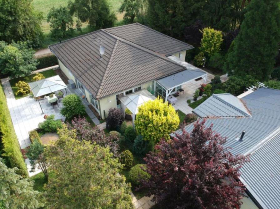 Ferienhaus Blaumond Mit Gartensauna Wandlitz Dış mekan fotoğraf