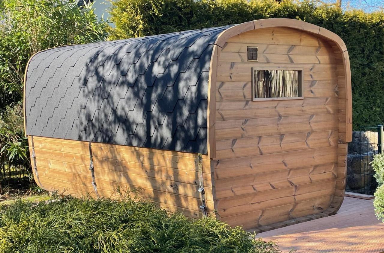 Ferienhaus Blaumond Mit Gartensauna Wandlitz Dış mekan fotoğraf